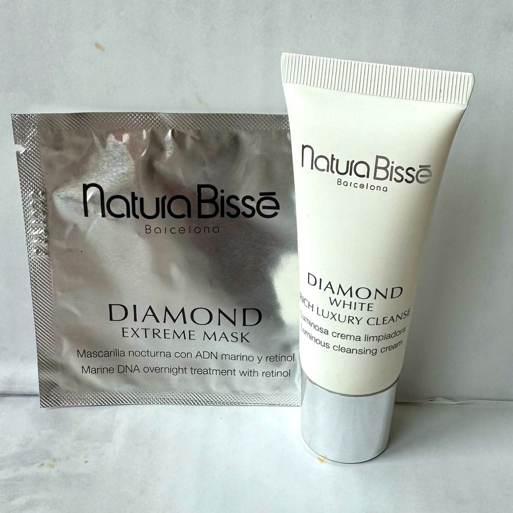 Natura Bisse Diamond Extreme Mask and White Luminous Rich Luxury Cleanse Cream